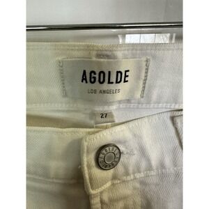 Agolde Size 27 White Woman's Denim Jeans Cake Wash Willow Jean Style